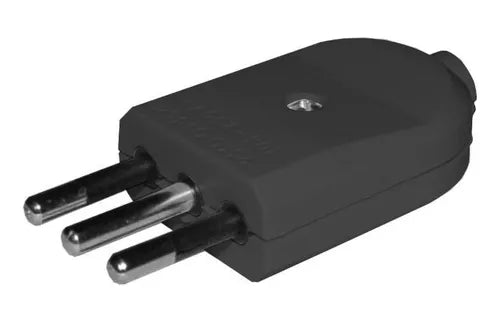 ENCHUFE MACHO 16A NEGRO CON TIERRA MEC