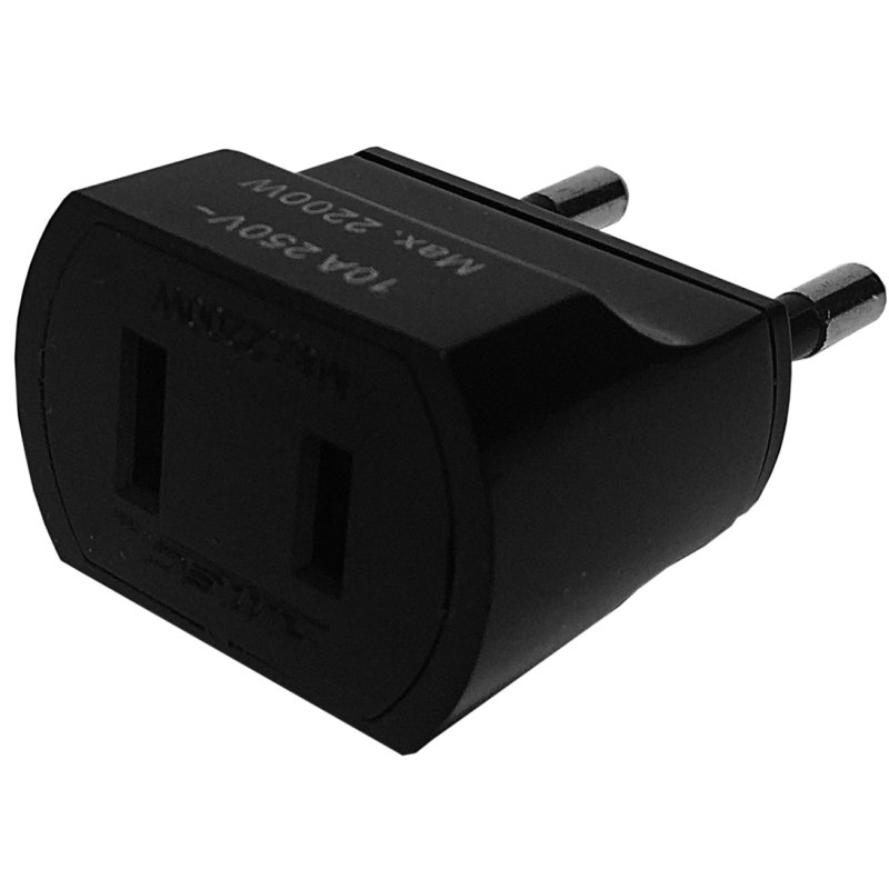 ADAPTADOR AMERICANO 10A NEGRO S/T MEC