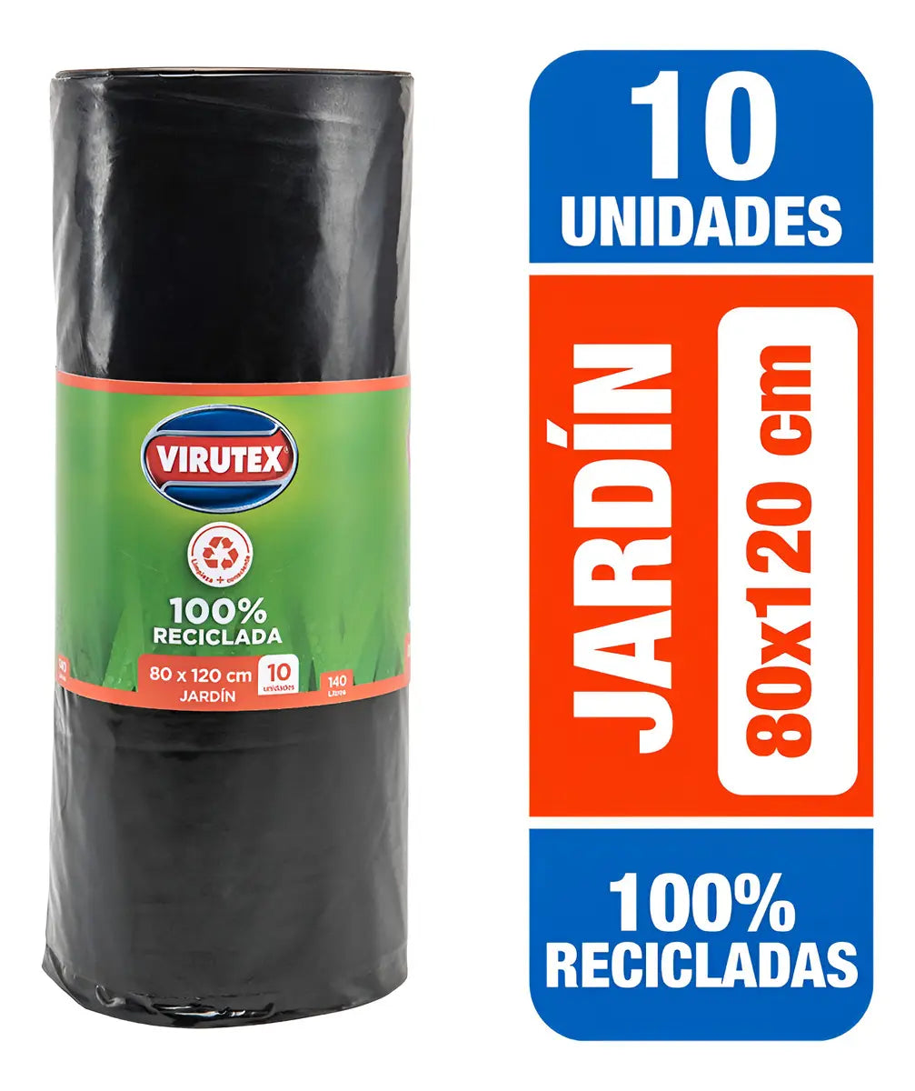 BOLSA BASURA 80 X 120 VIRUTEX 10 UNIDADES