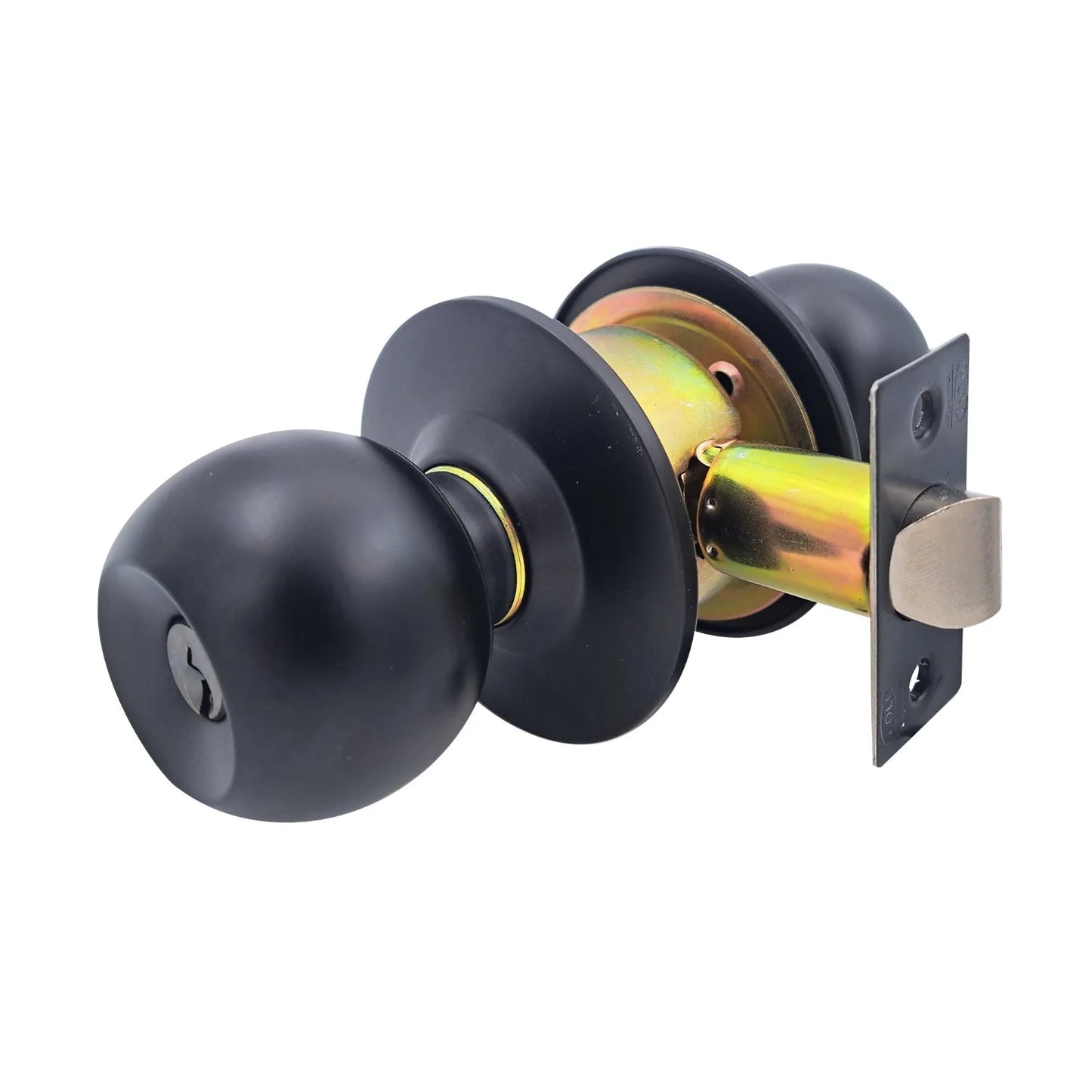 CERRADURA POMO OFICINA - DORMITORIO NEGRA POLI