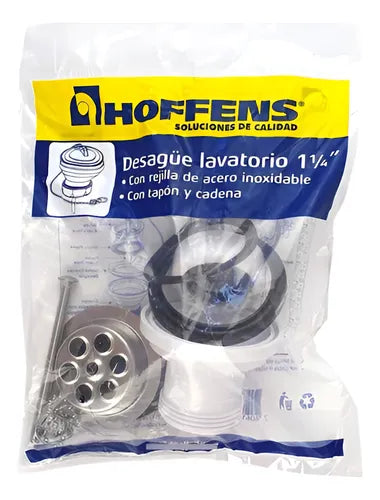 DESAGUE LAVATORIO 1 1/4 REJILLA ACERO INOXIDABLE HOFFENS