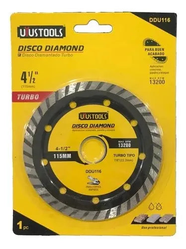 DISCO DIAMANTADO TURBO 4 1/2 GM