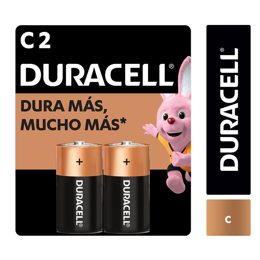 DISPLAY PILA DURACELL MEDIANA C2 (2 UNIDADES)