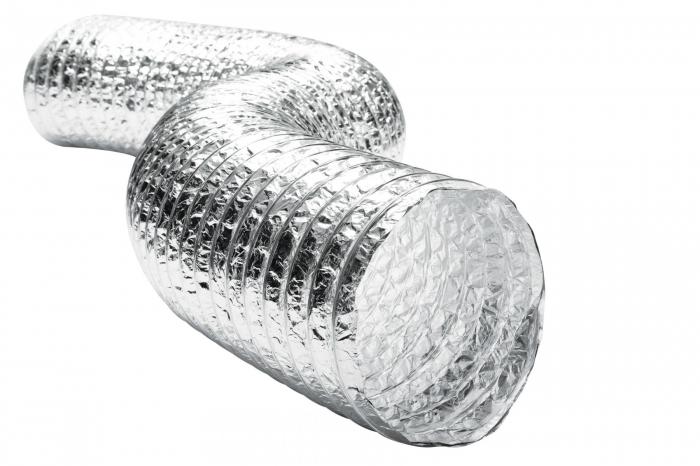 DUCTO FLEXIBLE ALUMINIO 4 CALEFON X METRO (TUBO CORRUGADO 2 MT)