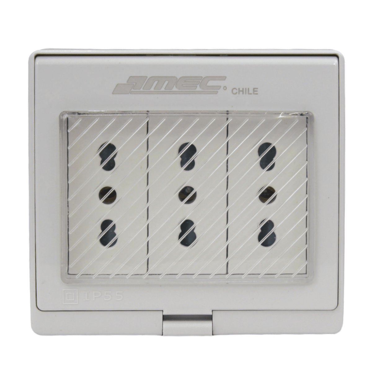 ENCHUFE TRIPLE 10/16 AMP IP55 HIDROBOX MEC