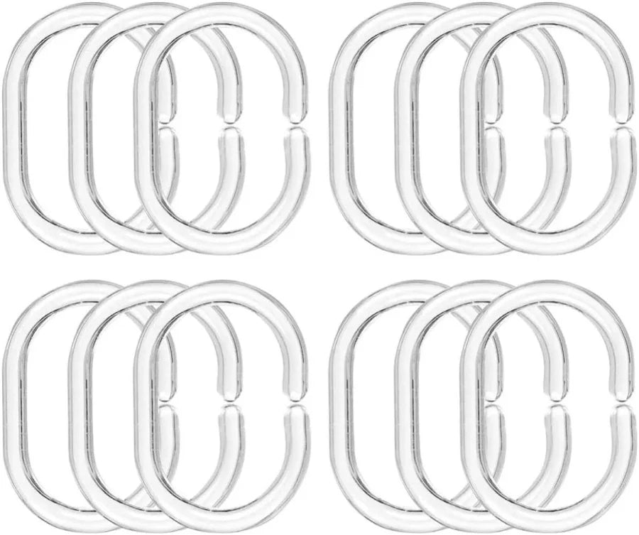GANCHO PLASTICO DE CORTINA DUCHA 12 PCS FCL