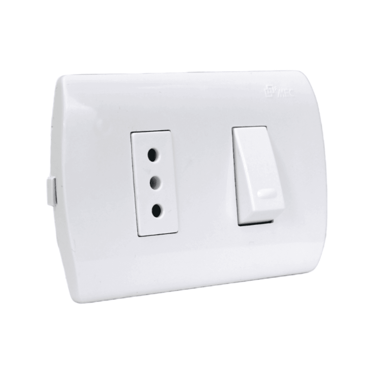 INTERRUPTOR 9/12 + ENCHUFE EMBUTIDO 10A BLANCO ARIS MEC