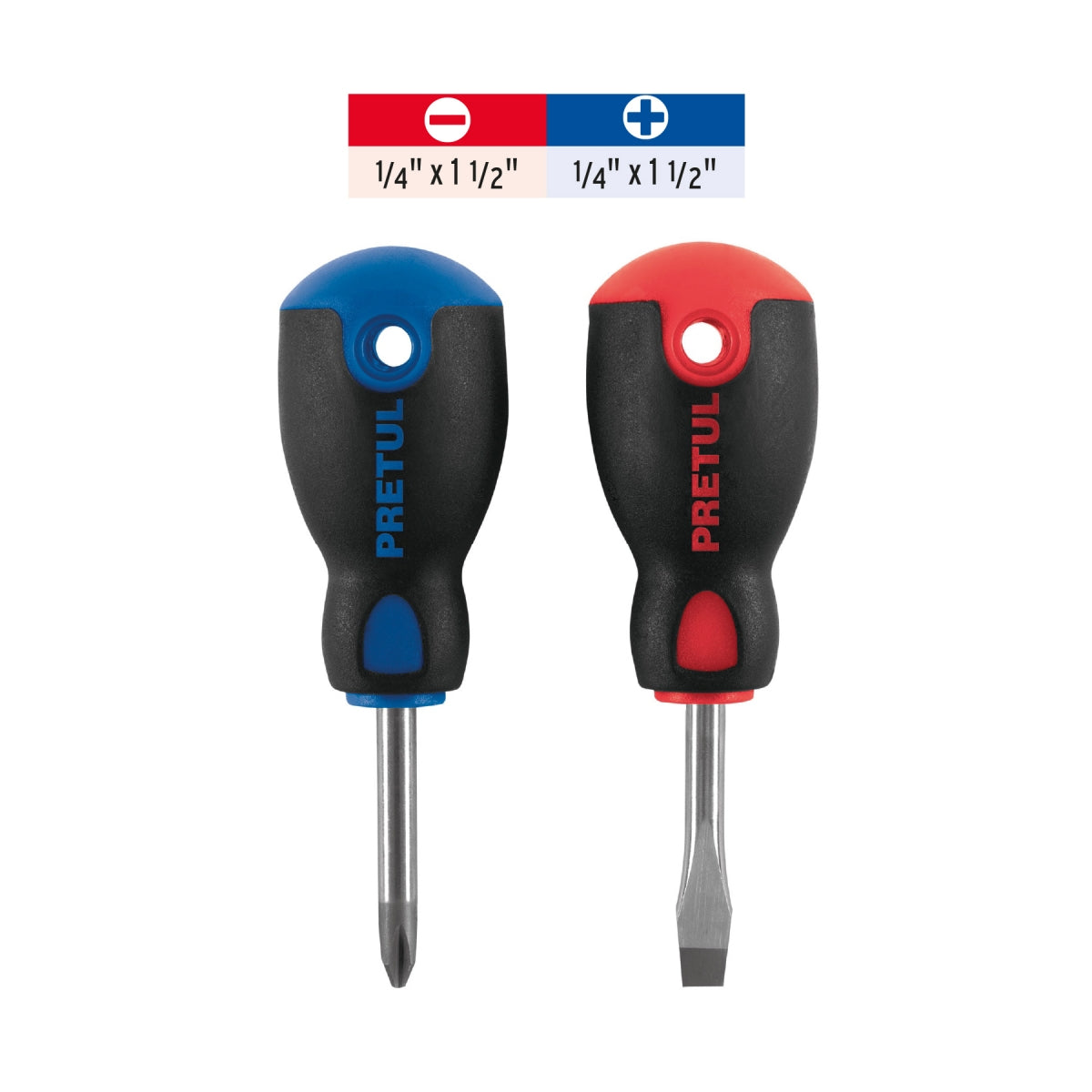 JUEGO DE DOS DESTORNILLADORES MINI CRUZ Y PALETA PRETUL