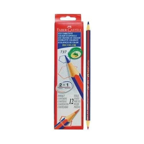 LAPIZ CARPINTERO BICOLOR DELGADO FABER - CASTELL