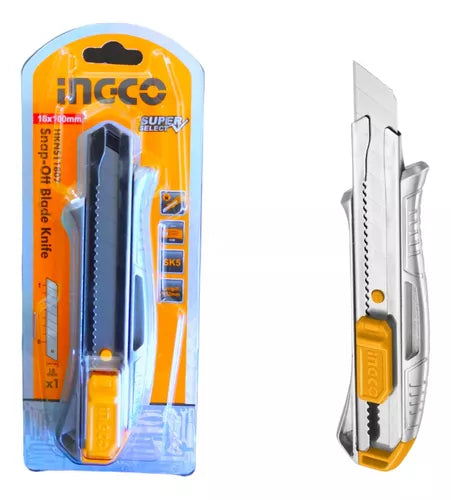 CUCHILLO CARTONERO ALUMINIO 18X 100MM HKNS11807 INGCO
