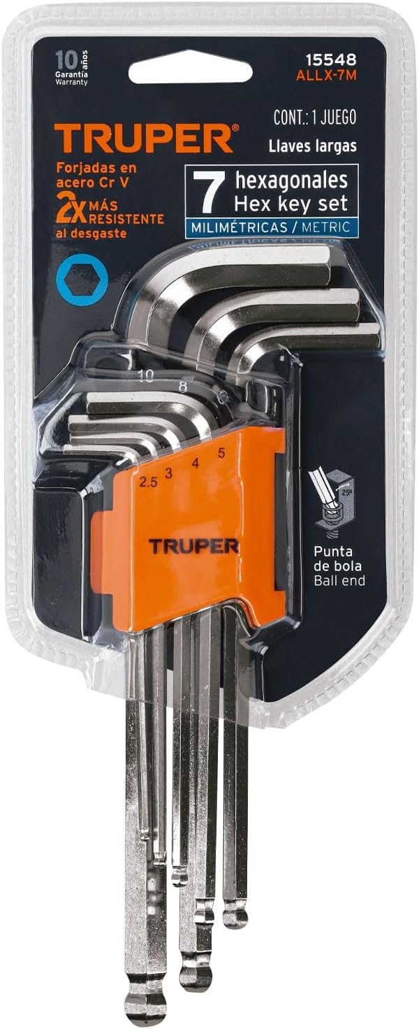 LLAVE HEXAGONAL ALLEN 7 PZ TRUPER