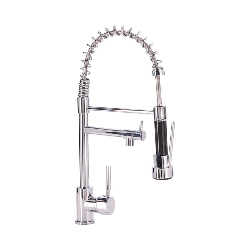 MONOMANDO LAVAPLATOS CROMO EXTRAIBLE DOBLE SALIDA AGUA BANGOR PMB