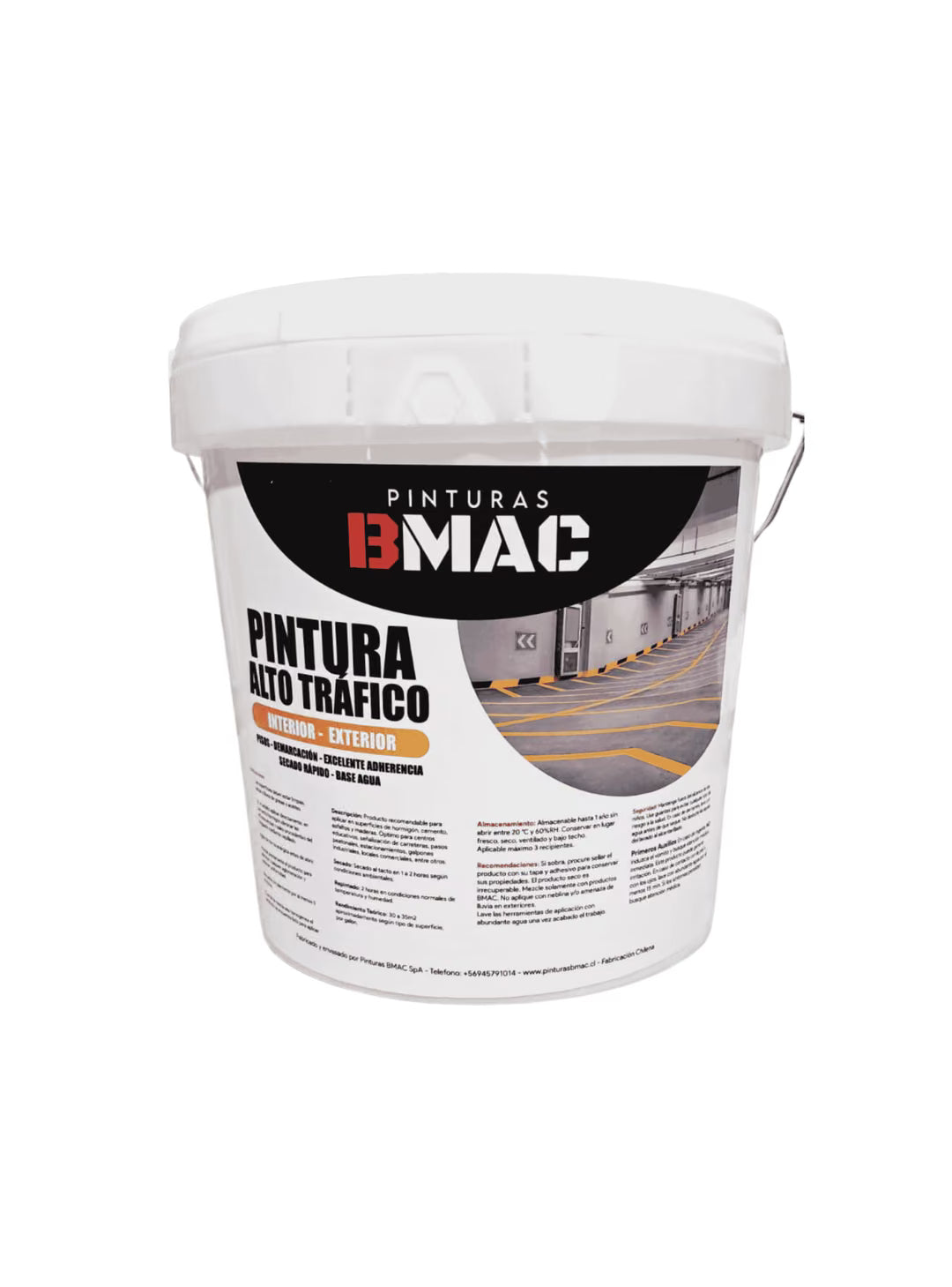PINTURA ALTO TRAFICO BLANCO SECADO RAPIDO BMAC GALON