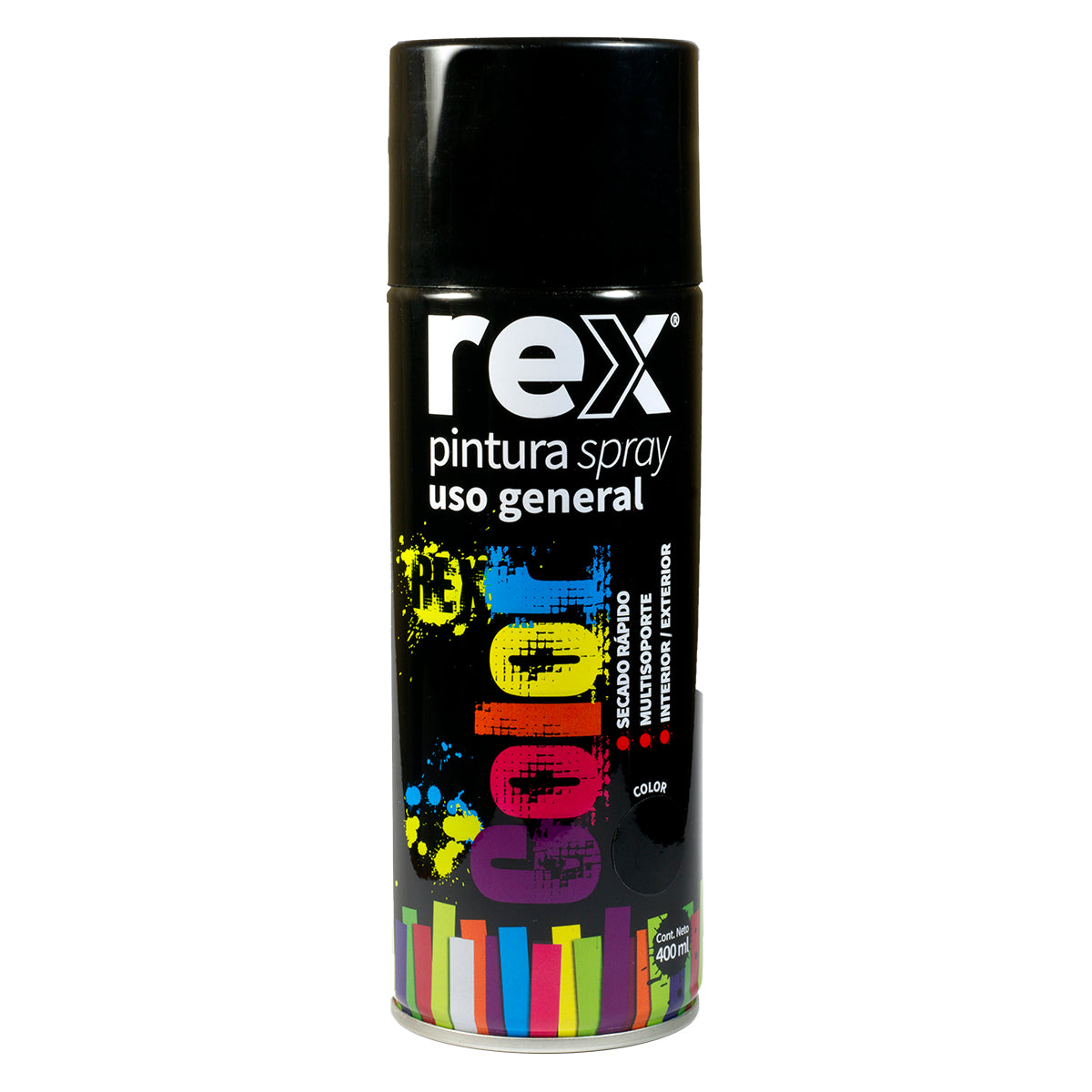 PINTURA SPRAY NEGRO BRILLANTE REX