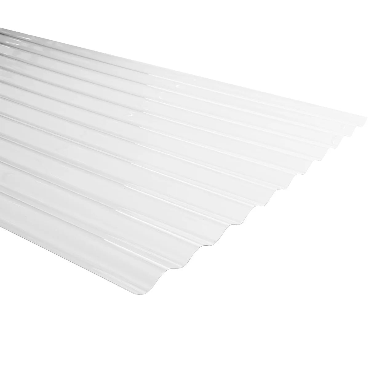 PLANCHA POLICARBONATO ACANALADO TRANSPARENTE 0.5MM X 2.0 MTS