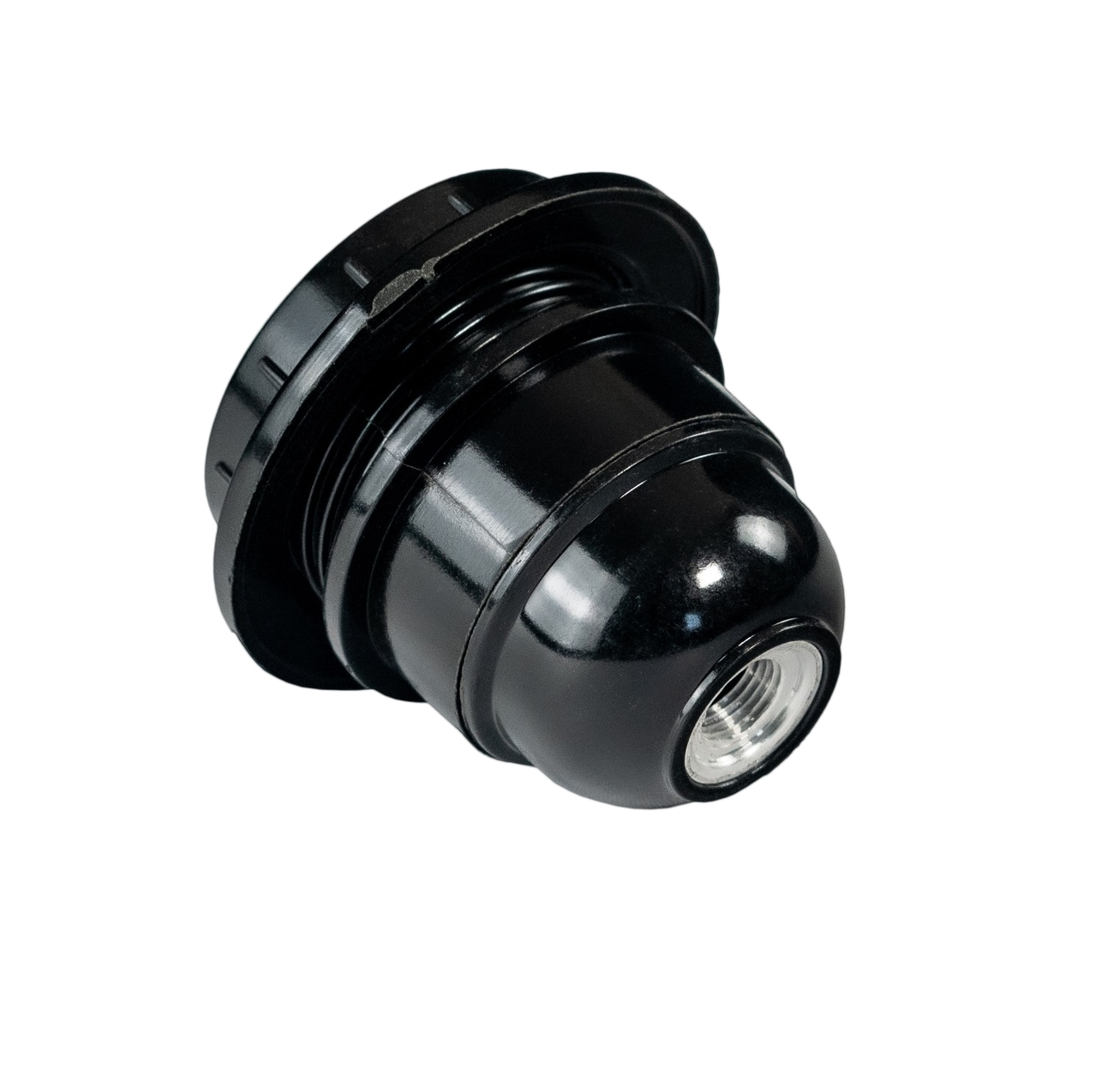 PORTALAMPARA E-27 NEGRO CON ANILLO MEC