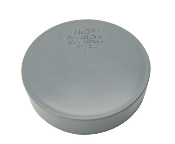 TAPA PVC GRIS SANITARIO 75 MM