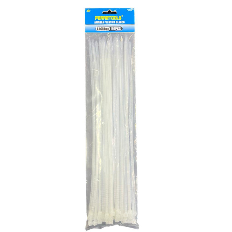 AMARRAS PLASTICAS BLANCO 4.8 X 300 MM 50 UND