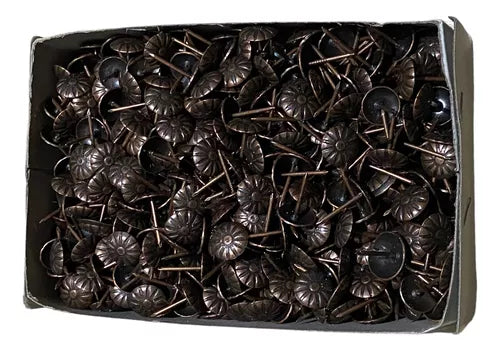 CHINCHES TAPICERO COLOR CAFE CON DISEÑO CAJA 1000 UNIDADES