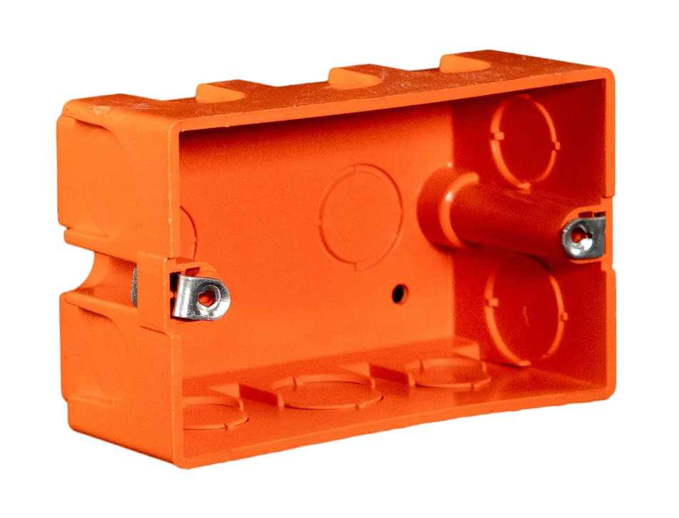 CAJA EMBUTIDA DE DISTRIBUCION NARANJA C/INSERT MET TIGRE MEC