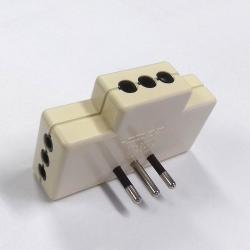 LADRON TRIPLE PLANO LATERAL BLANCO CON LUZ PILOTO MEC