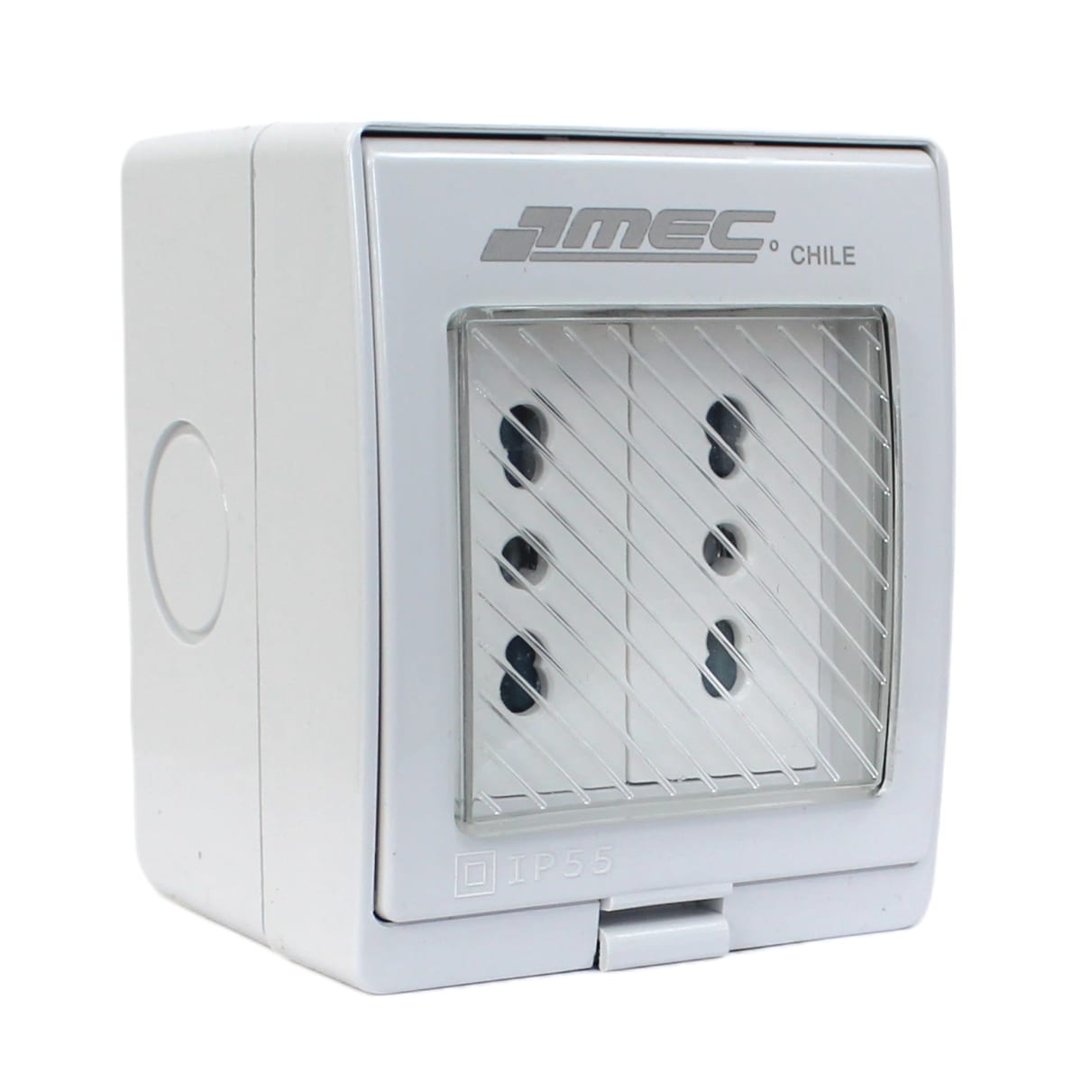 ENCHUFE DOBLE 10/16 AMP IP55 HIDROBOX MEC
