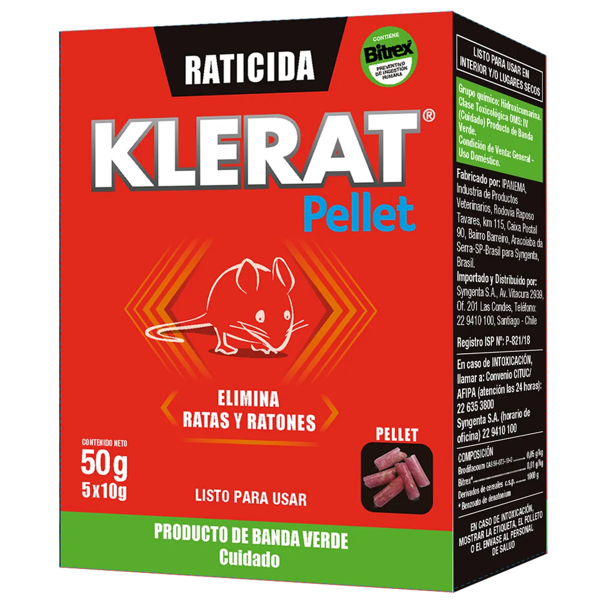 TANAX RATICIDA PELLETS 50GR / KLERAT