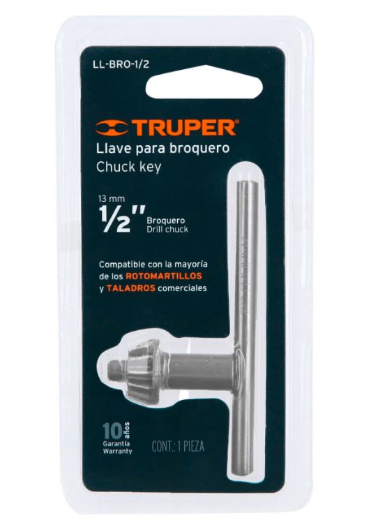 LLAVE PARA TALADRO MANDRIL 1/2 13MM TRUPER
