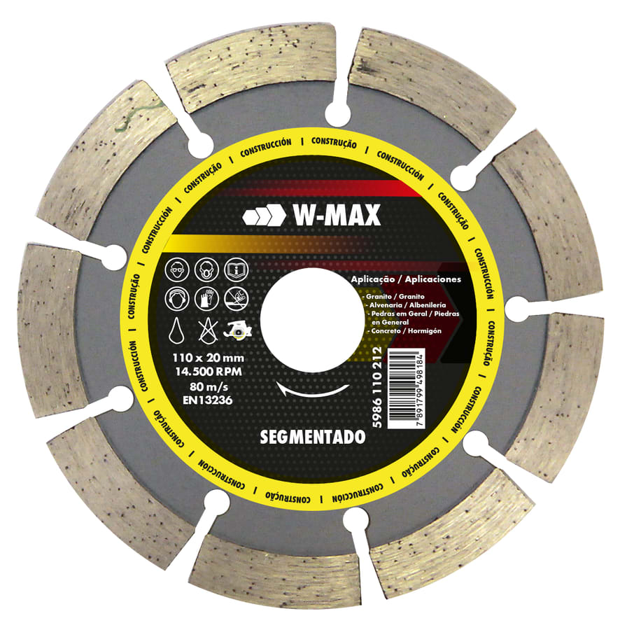 DISCO CORTE DIAMANTADO SEGMENTADO 4.1/2 CONCRETO WURTH