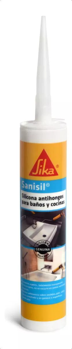 SILICONA TRANSPARENTE ANTIHONGOS PARA BAÑOS Y COCINA SIKA