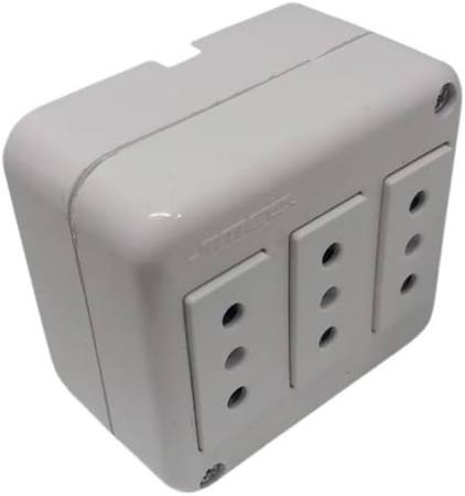 ENCHUFE TRIPLE SOBREPUESTO 10A BLANCO MEC