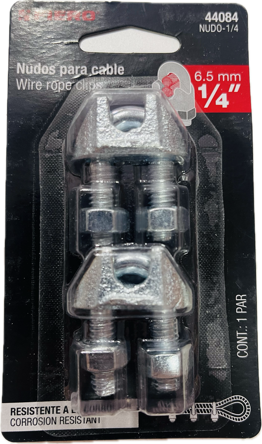 SET ABRAZADERA PARA CABLE 1/4 X 6.5MM