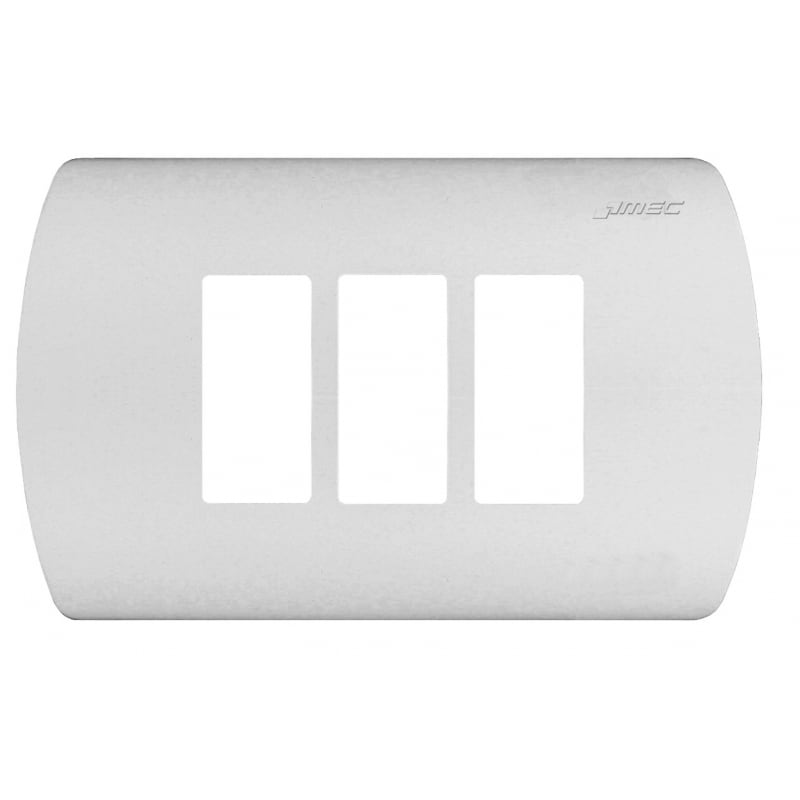 PLACA 3 MODULOS C/SOPORT ARIS BLANCO