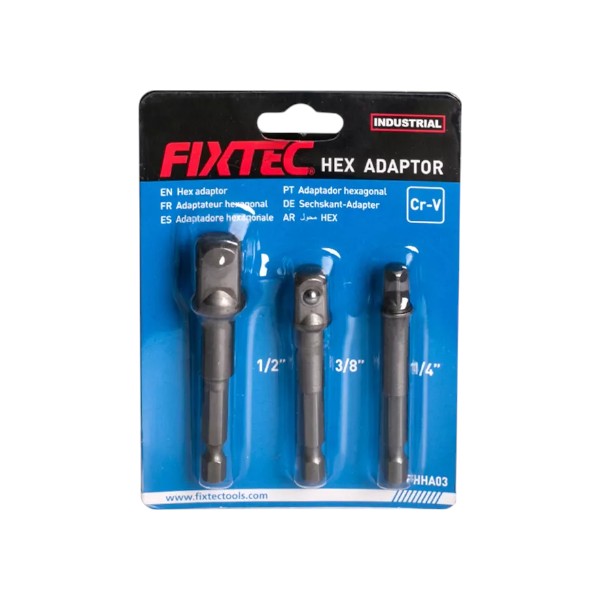 ADAPTADOR HEXAGONAL SET 3PCS FIXTEC
