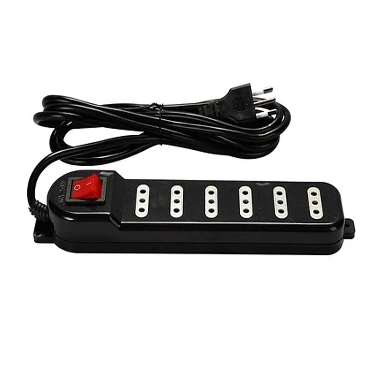ALARGADOR 3 MTS  6 POS CON SWITCH NEGRO MACROTEL