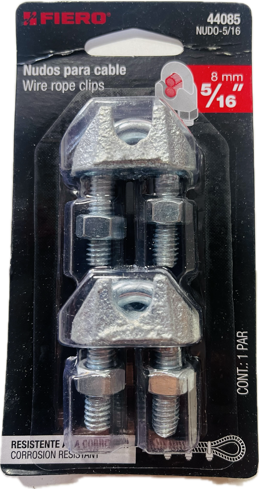 SET ABRAZADERA PARA CABLE 5/16 X 8MM