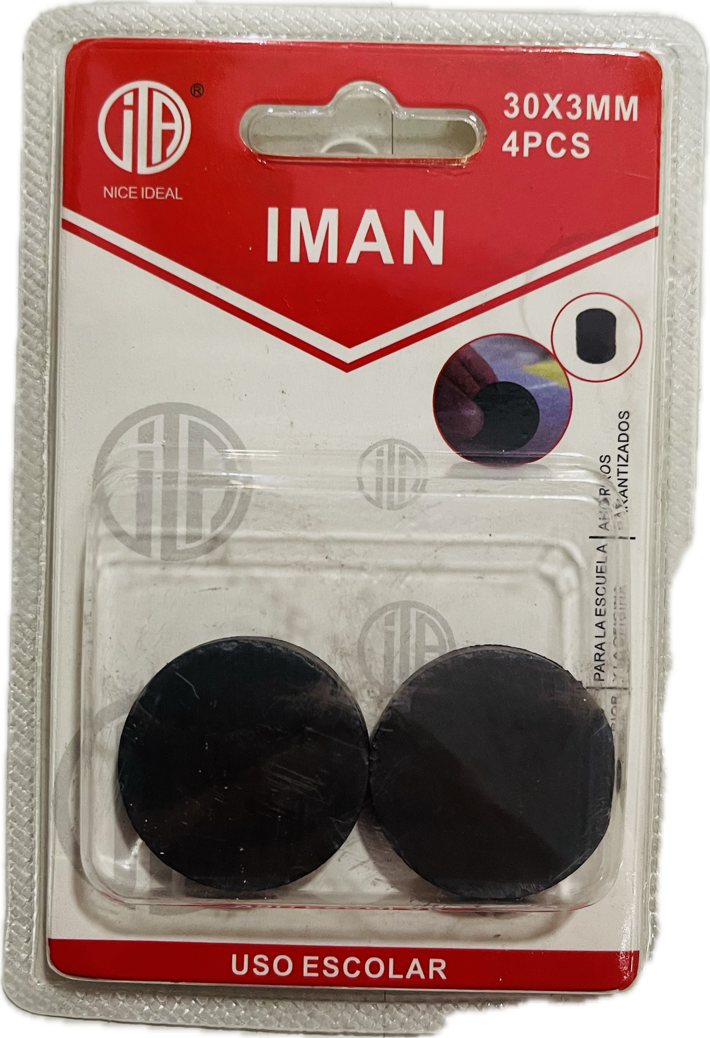 SET IMAN 4PCS REDONDO 30MM X 3MM