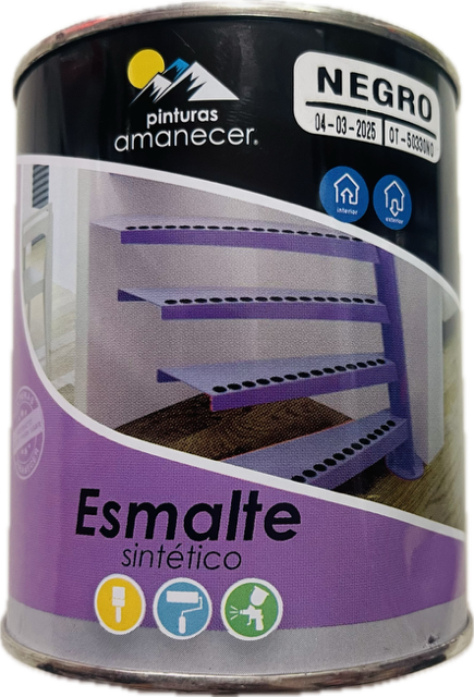 ESMALTE SINTETICO AMANECER NEGRO 1/2 LITRO