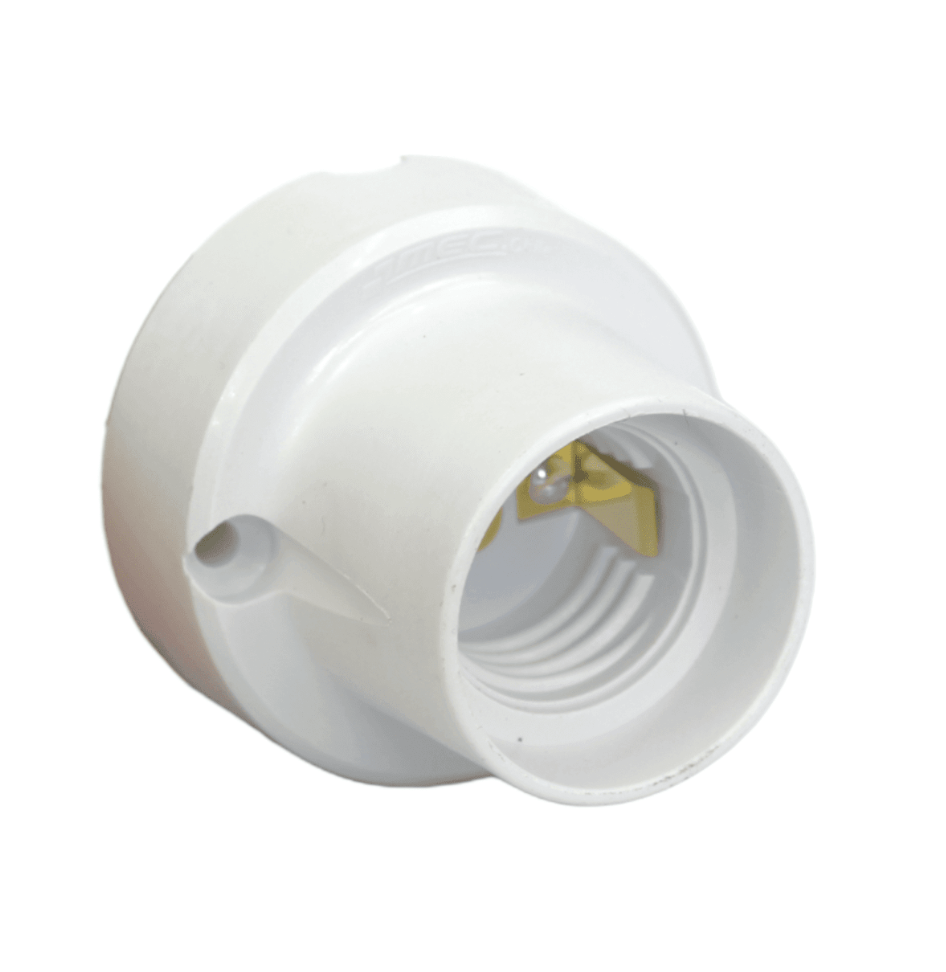 BASE RECTA PLAFONDE RESINA  E - 27 BLANCO MEC
