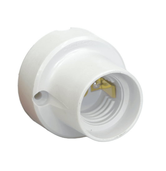 BASE RECTA PLAFONDE RESINA  E - 27 BLANCO MEC