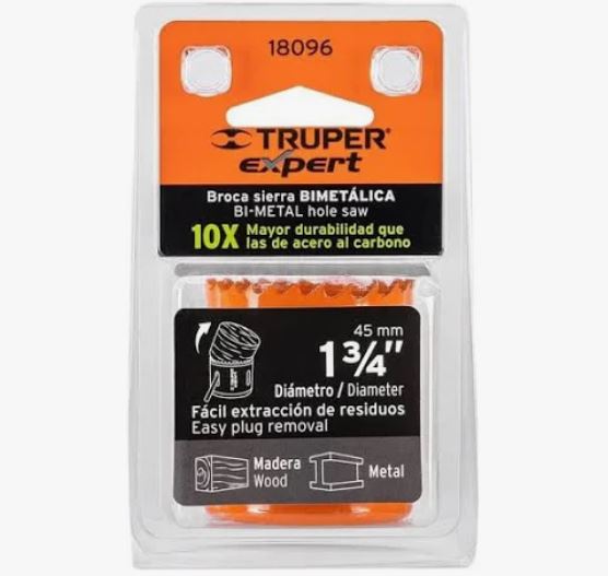 BROCA SIERRA COPA BIMETALICA 1.3/4 - 45MM - TRUPER