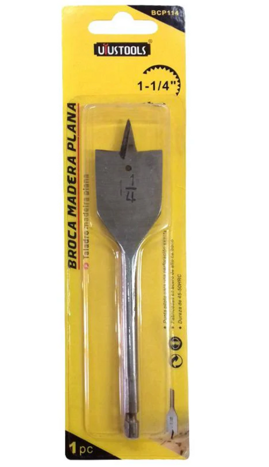 BROCA MADERA PLANA 1.1/4" UYUSTOOLS MECHA