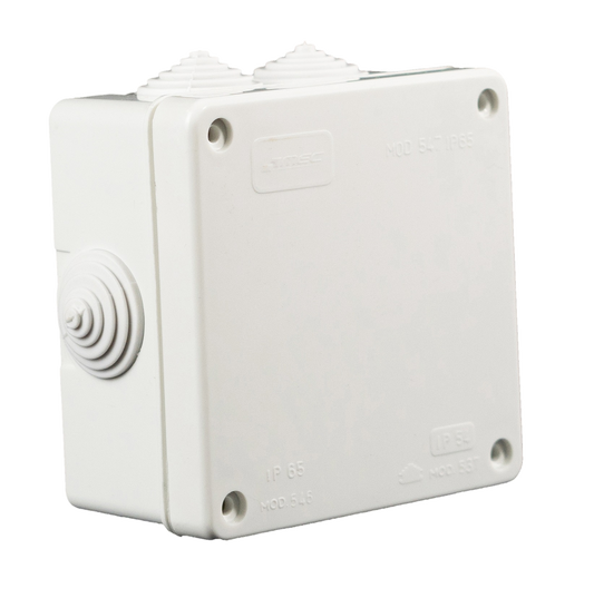 CAJA ESTANCA 100 X 100 X 60MM C/6 CONOS