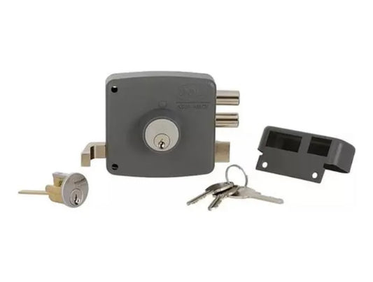CERRADURA DE SOBREPONER CON CAJA METALICA CI - 30 REJA POLI
