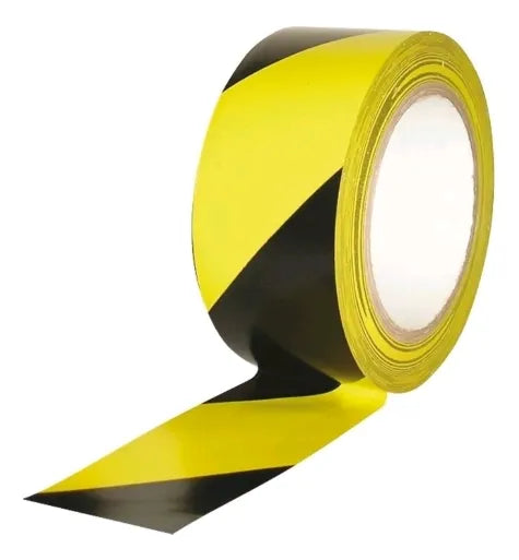 CINTA  DEMARCACION DE PISO AMARILLO Y NEGRO 50MMX33MTS HIGHPOWER