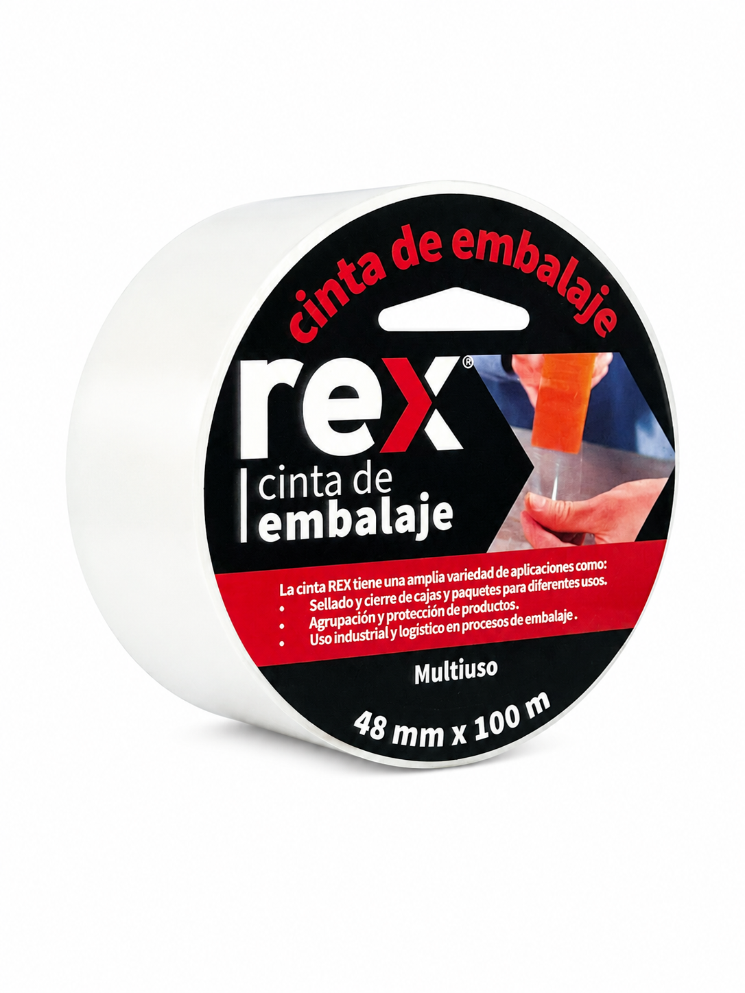 CINTA EMBALAJE TRANSPARENTE 48 X 100M REX