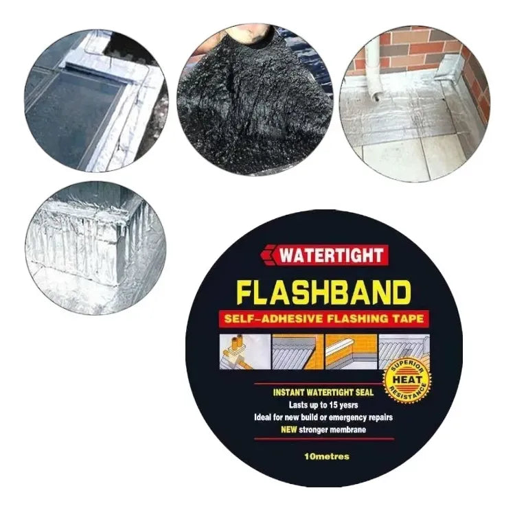 CINTA ALUMINIO TAPAGOTERA GRANDE 75 MM X 10 MTS FLASHBAND