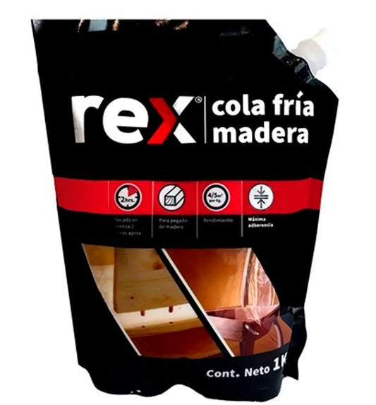 COLA FRIA MADERA REX 1 KG BOLSA