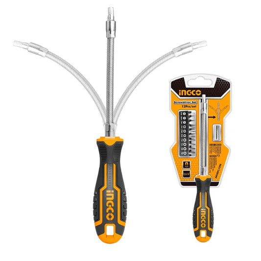 DESTORNILLADOR FLEXIBLE SL/PH/T 12 PIEZAS INGCO