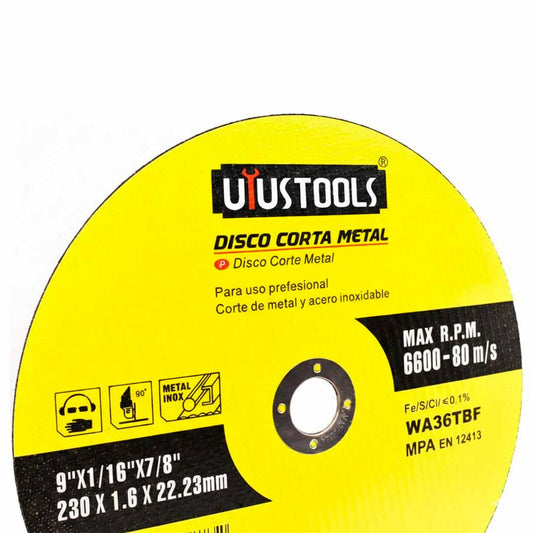 DISCO CORTE METAL 9 FINO UYUSTOOLS